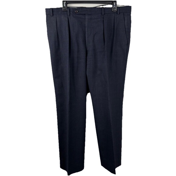 Vintage Evan Picone Mens Blue Wool Pinstripe 2-Piece Suit 44R Jacket 38x28 Pant - Picture 11 of 12